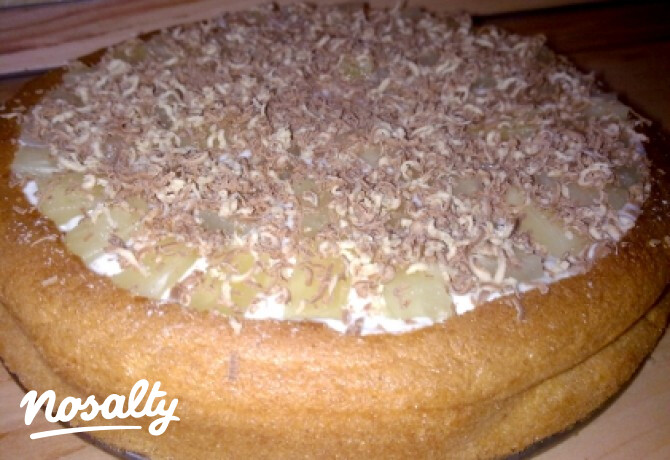 Egyszerű Pina Colada torta
