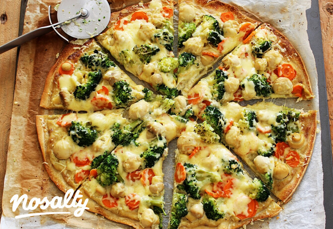 Gombás-zöldséges pizza Gizitől
