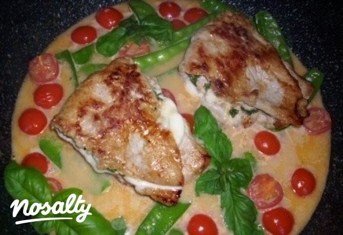 Mozzarellával töltött sertésszelet