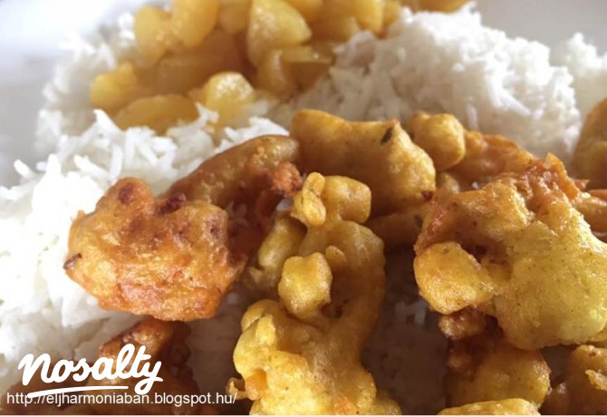 Karfiol pakora - karfiol fűszeres bundában sütve