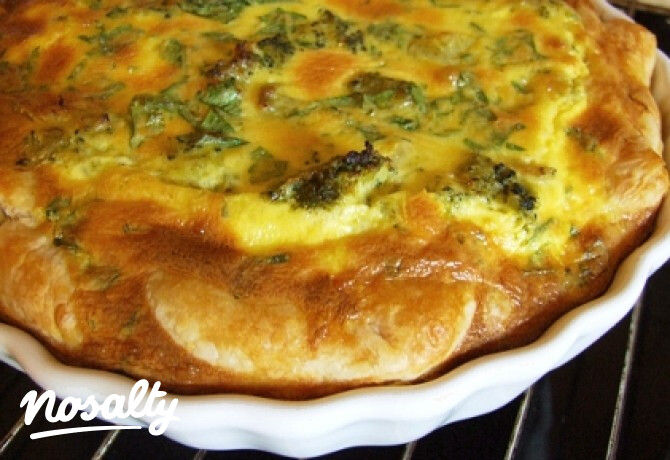 Brokkolis quiche fokhagymásan