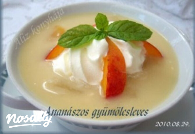 Ananászos gyümölcsleves