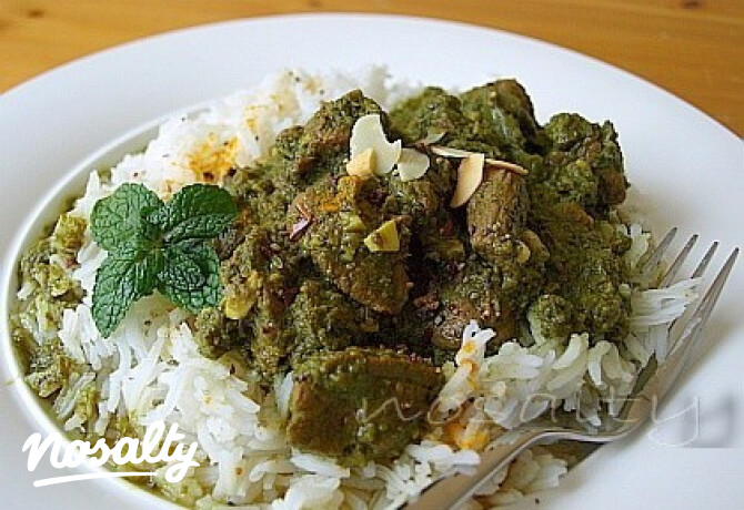 Korianderes báránycurry