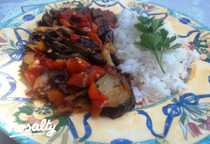 Ratatouille rizzsel