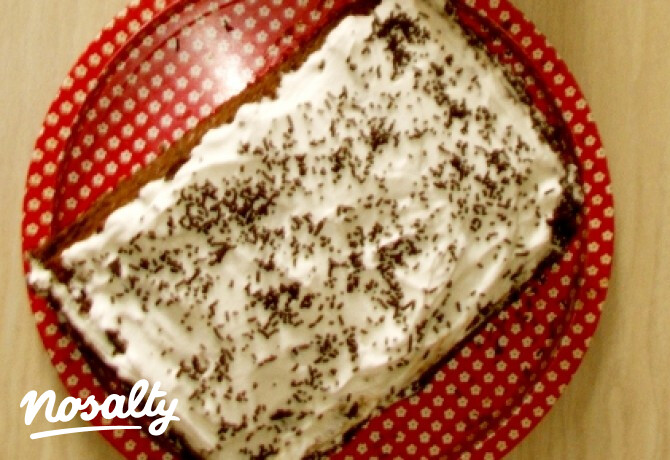 Krémes torta barnatésztából