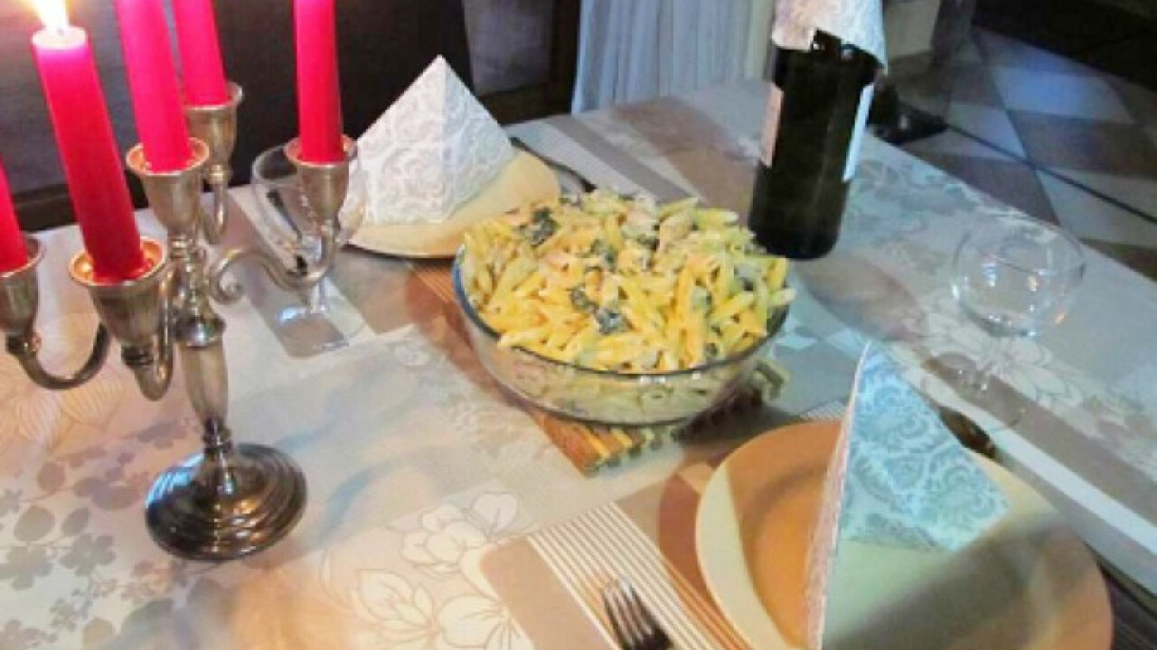 Spenótos-csirkés penne tejszínes szószban