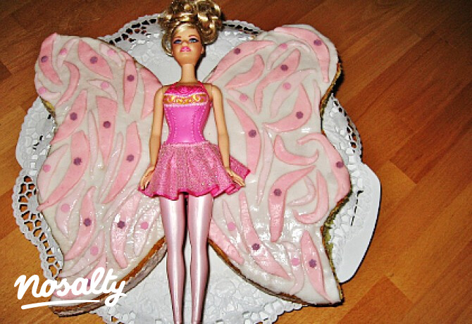 Barbie Mariposa torta