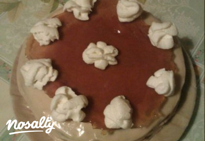 Vaníliás karamelltorta kávés piskótával