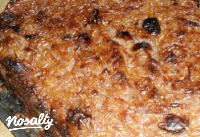 Banános-ferreros rizskók torta