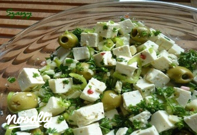 Mediterrán saláta 3. - feta sajttal