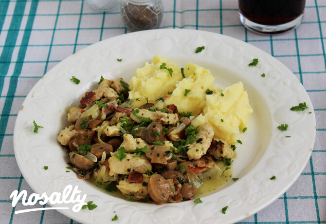 Baconös-gombás csirkemell