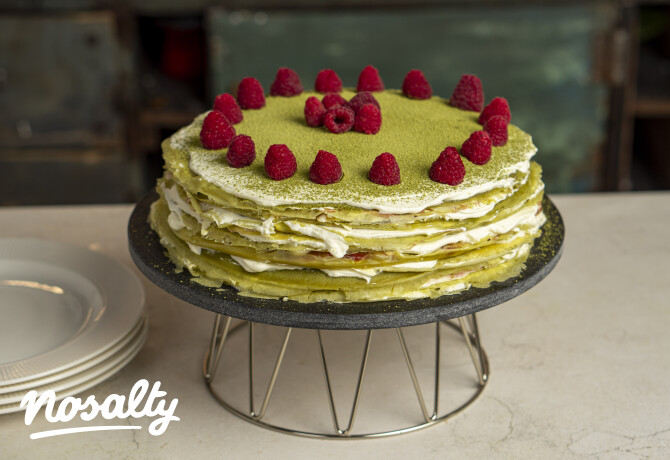 Matcha Mille Crepe torta