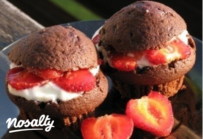 Töltött csokis muffin