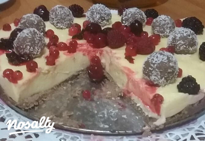 Kókuszgolyós-pudingos torta sütés nélkül