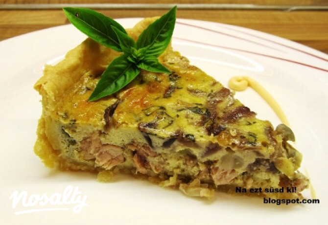 Csirkés-lilahagymás quiche