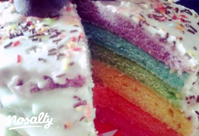 Rainbow torta krémsajtosan