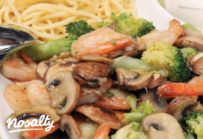 Gombás-garnélás spagetti