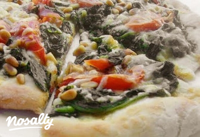 Spenótos pizza