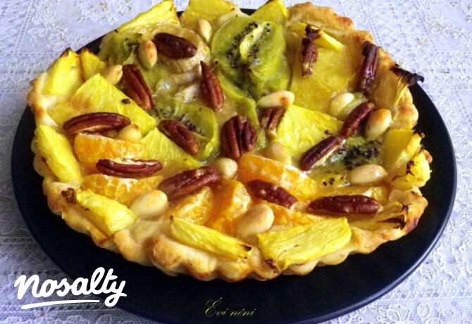 Gyümölcsös pizza Évi nénitől