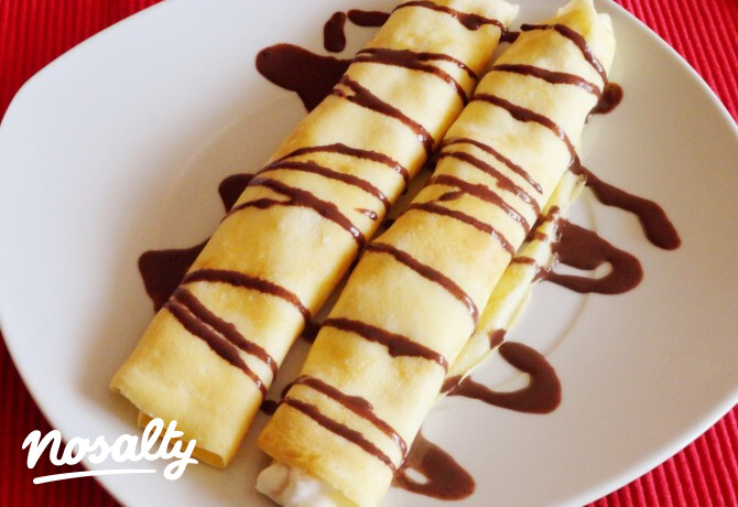 Crepes banános túróval