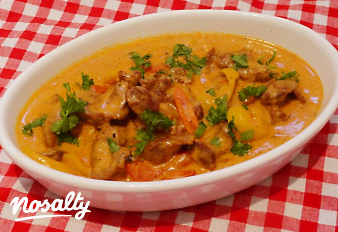 Vörösboros csirkezúza-ragu
