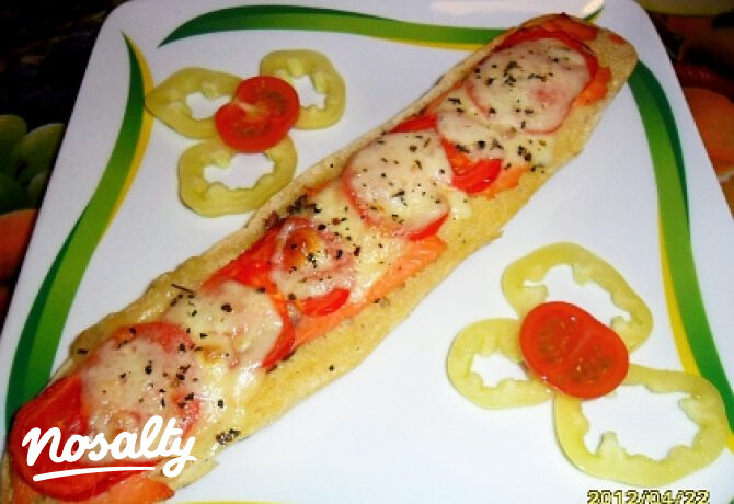 Lazacos-mozzarellás bagett