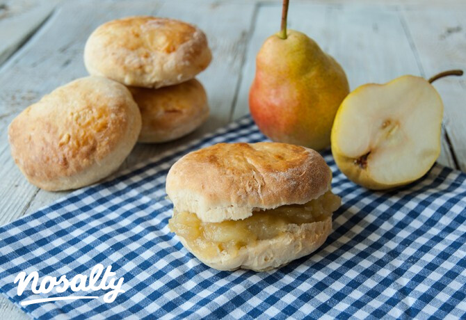 Scone (skót pogácsa) almás-körtés dzsemmel