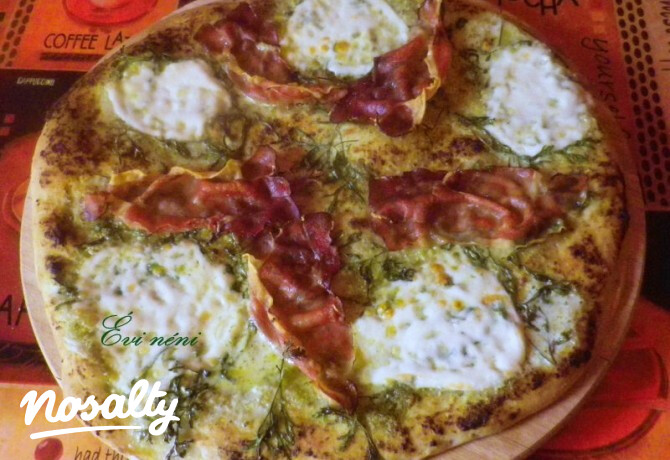 Pestós pizza
