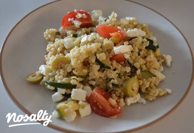 Zöldséges bulgur feta sajttal