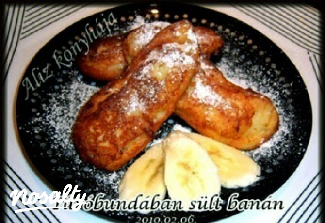 Túróbundában sült banán
