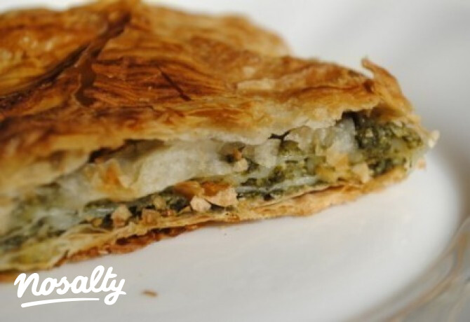 Spenótos-ricottás rétes burek formában