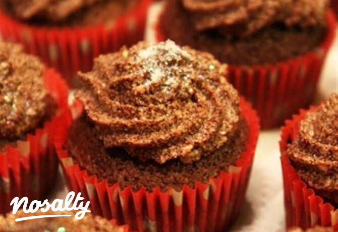 Csokoládés mini muffin ehető csillámmal