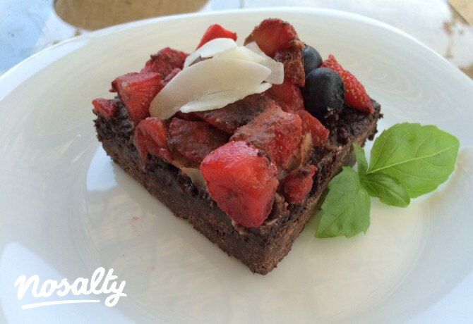 Paleo, gluténmentes epres brownie