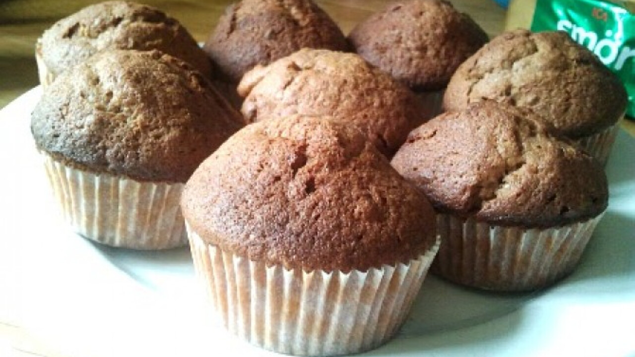 Étcsokis-banános muffin