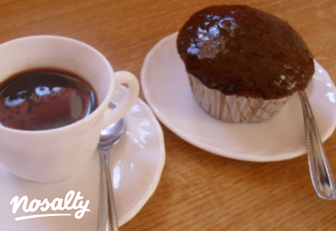 Ezen a képen: Dupla kávés-csokis muffin