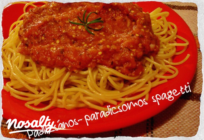 Padlizsános-paradicsomos spagetti