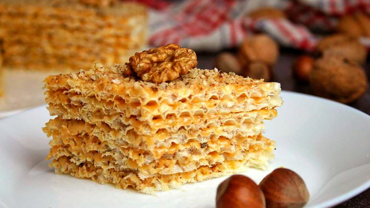 Tejkaramellás-diós torta