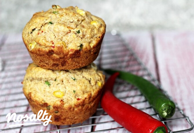 Ezen a képen: Chillis-korianderes és sajtos kukorica-muffin