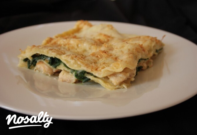 Spenótos-csirkés lasagne Nyuszikutyától