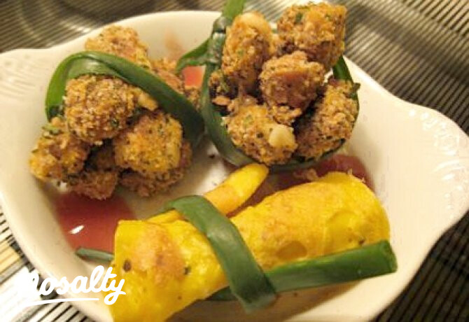 Sült scamorza fűszeres panírban