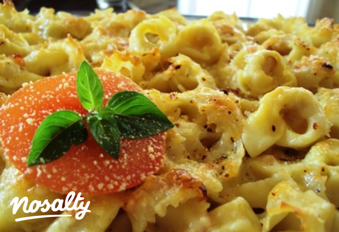 Sült tortellini