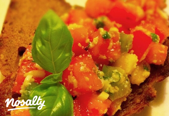 Bruschetta friss paradicsomból