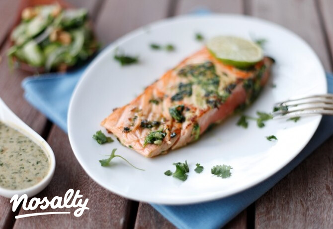 Thai grillezett lazac