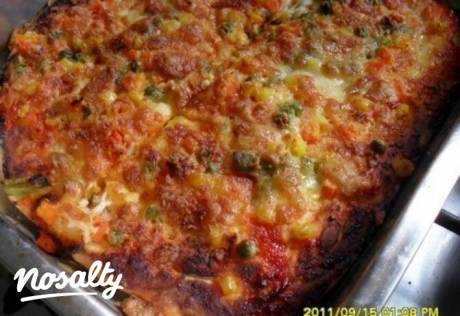 Zöldséges pizza