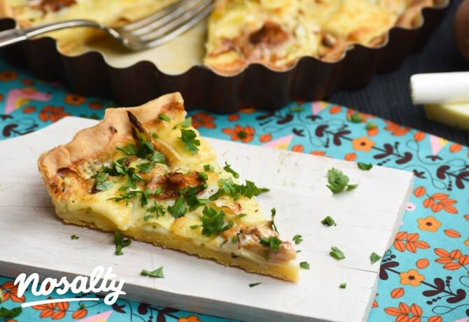 Őszi zöldséges pite brie sajttal