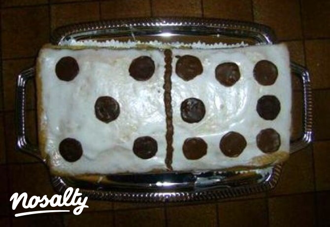 Dominó formájú gesztenyetorta