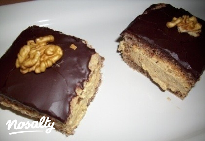 Kávés-diós szelet