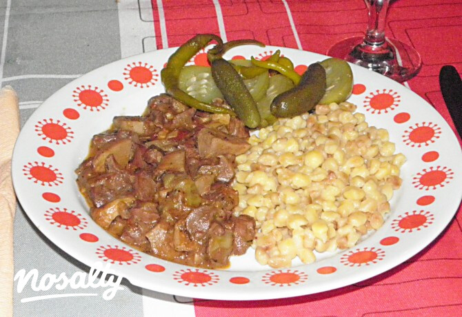 Zúzapörkölt vargányával