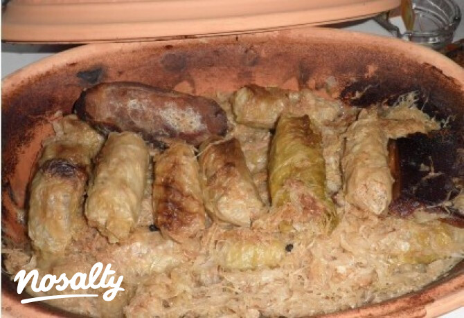 Töltött káposzta pataki tálban