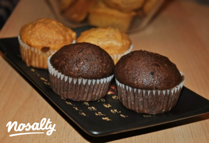 Mandulás-diós-mogyorós csokis muffin